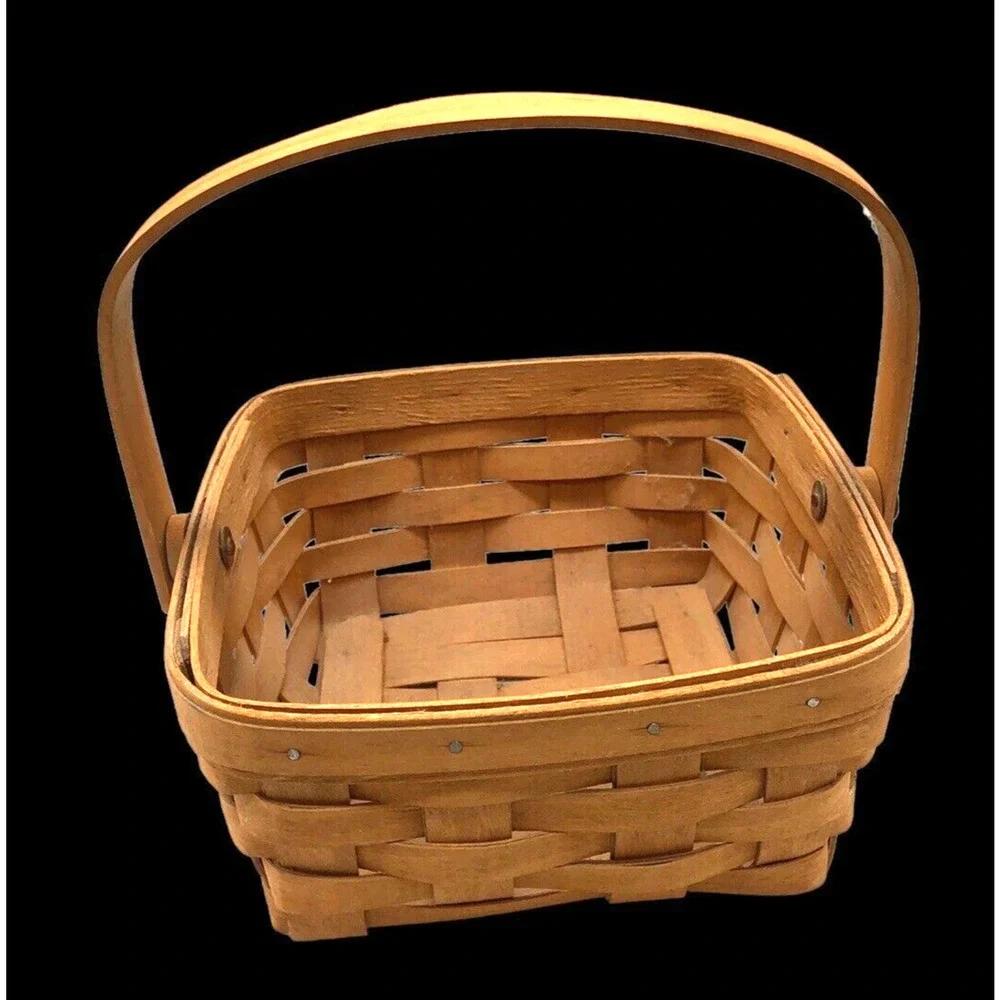 Longaberger Spring Basket 1989 Signed Berry Basket Handled Vintage 11